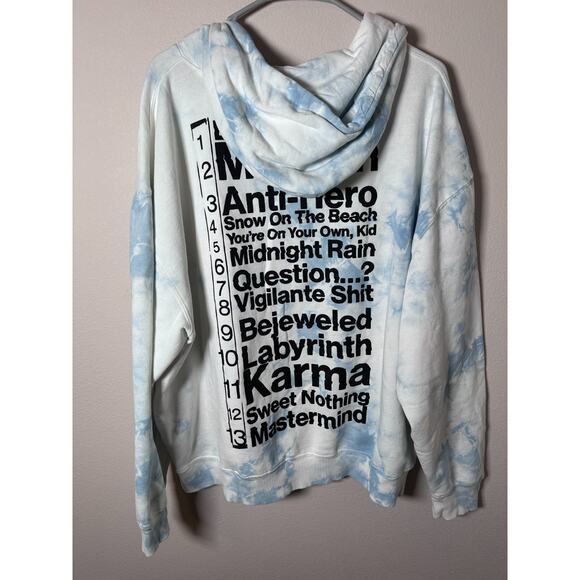 Taylor Swift Midnights Blue Tie Dye Hoodie Women’s size X-Large in Blue Tie-Dye - Picture 5 of 6